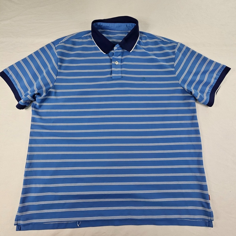 IZOD Blue Short Sleeve Performance Golf Polo Shirt Men's 2XL
